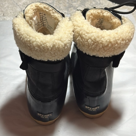 Sperry for J. Crew Shearwater Black buckle boots Sz 8 leather - Picture 5 of 7